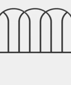 Vigoro 16 in. Round Metal Gothic Garden Fence