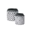 SULLIVANS Black Cement Flower Pots (Set of 2) 1 SULLIVANS Black Cement Flower Pots (Set of 2) -Vigoro sales Store black sullivans plant pots cmt1174 64 1000