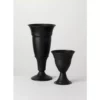 SULLIVANS Metal Black Urns (Set of 2) -Vigoro sales Store black sullivans urn planters met1687 64 1000