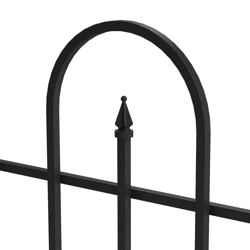Vigoro Westbrook 36 in. x 48 in. Black Steel Fence Panel 7 Vigoro Westbrook 36 in. x 48 in. Black Steel Fence Panel - Image 5