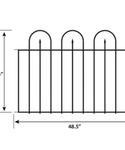 Vigoro Westbrook 36 in. x 48 in. Black Steel Fence Panel 18 Vigoro Westbrook 36 in. x 48 in. Black Steel Fence Panel -Vigoro sales Store black vigoro garden fencing 860329 40 1000