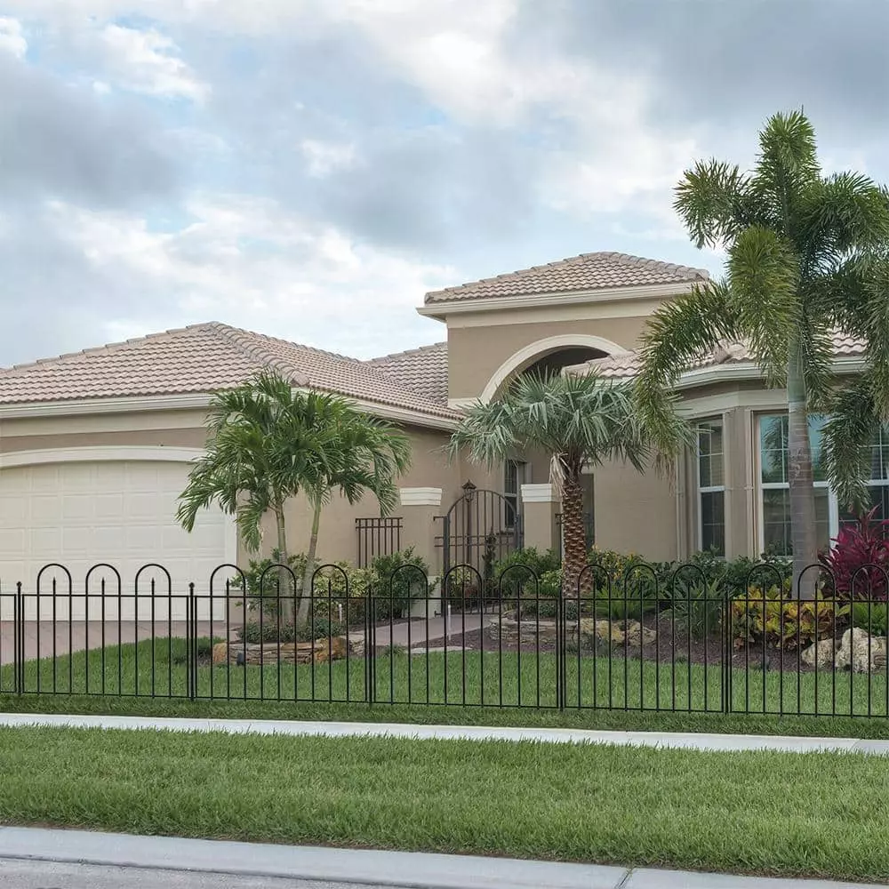 Vigoro Westbrook 36 in. x 48 in. Black Steel Fence Panel 13 Vigoro Westbrook 36 in. x 48 in. Black Steel Fence Panel - Image 11