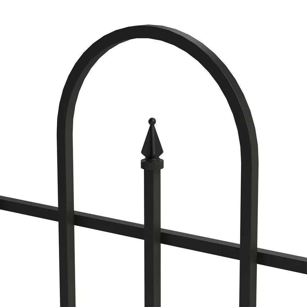 Vigoro Westbrook 36 in. x 48 in. Black Steel Fence Panel (4-Pack) 7 Vigoro Westbrook 36 in. x 48 in. Black Steel Fence Panel (4-Pack) - Image 5