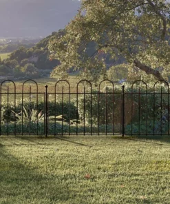 Vigoro Westbrook 36 in. x 48 in. Black Steel Fence Panel (4-Pack) 25 Vigoro Westbrook 36 in. x 48 in. Black Steel Fence Panel (4-Pack) -Vigoro sales Store black vigoro garden fencing 860329 4pk 1f 1000