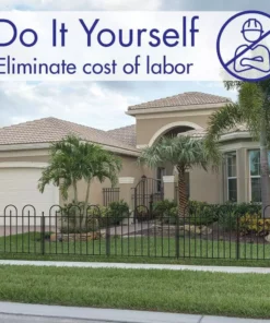 Vigoro Westbrook 36 in. x 48 in. Black Steel Fence Panel (4-Pack) 26 Vigoro Westbrook 36 in. x 48 in. Black Steel Fence Panel (4-Pack) -Vigoro sales Store black vigoro garden fencing 860329 4pk 44 1000