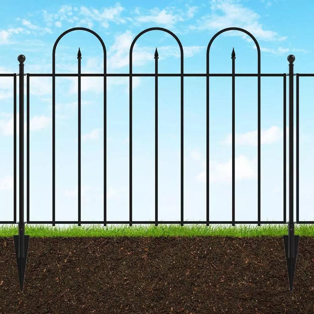 Vigoro Westbrook 36 in. x 48 in. Black Steel Fence Panel (4-Pack) 8 Vigoro Westbrook 36 in. x 48 in. Black Steel Fence Panel (4-Pack) - Image 6