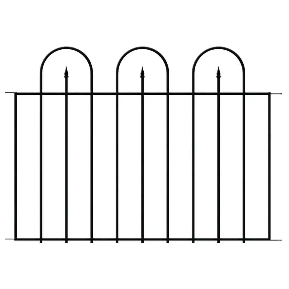 Vigoro Westbrook 36 in. x 48 in. Black Steel Fence Panel 3 Vigoro Westbrook 36 in. x 48 in. Black Steel Fence Panel
