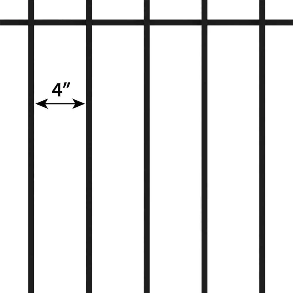 Vigoro Westbrook 36 in. x 48 in. Black Steel Fence Panel 6 Vigoro Westbrook 36 in. x 48 in. Black Steel Fence Panel - Image 4