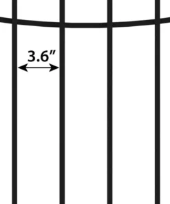 Vigoro Beaumont 40.4 in. H x 49.6 in. W Black Steel 3-Rail Fence Panel (4-Pack) 17 Vigoro Beaumont 40.4 in. H x 49.6 in. W Black Steel 3-Rail Fence Panel (4-Pack) -Vigoro sales Store black vigoro garden fencing 860336 4pk a0 1000
