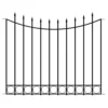 Vigoro Beaumont 40.4 in. H x 49.6 in. W Black Steel 3-Rail Fence Panel -Vigoro sales Store black vigoro garden fencing 860336 64 1000