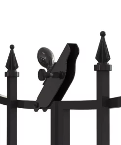 Vigoro Beaumont No Dig 40.4 in. H x 53.7 in. W Black Steel Decorative Fence Gate -Vigoro sales Store black vigoro garden fencing 860343 4f 1000