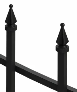 Vigoro Beaumont No Dig 40.4 in. H x 53.7 in. W Black Steel Decorative Fence Gate -Vigoro sales Store black vigoro garden fencing 860343 a0 1000