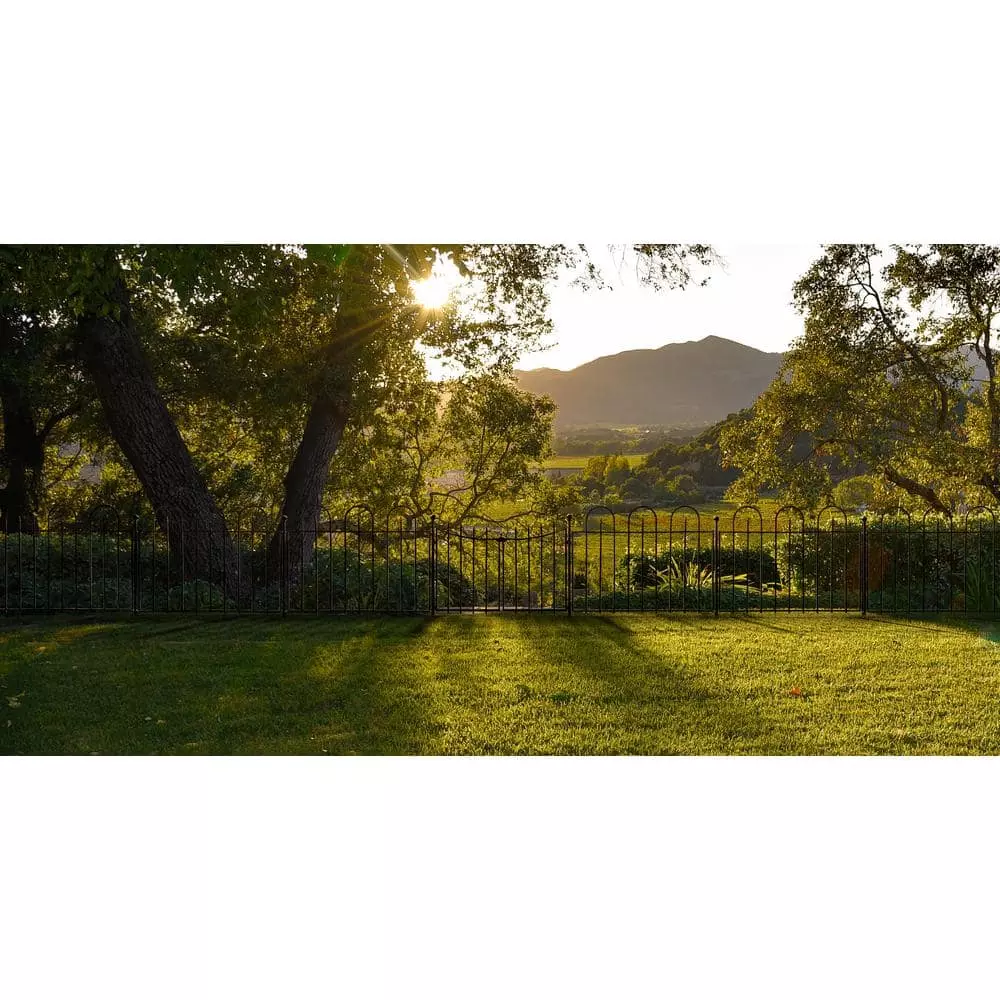 Vigoro Empire/Westbrook 28 in. Black Steel Decorative Fence Gate 11 Vigoro Empire/Westbrook 28 in. Black Steel Decorative Fence Gate - Image 9