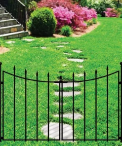 Vigoro Empire/Westbrook 28 in. Black Steel Decorative Fence Gate 18 Vigoro Empire/Westbrook 28 in. Black Steel Decorative Fence Gate -Vigoro sales Store black vigoro garden fencing 860350 c3 1000