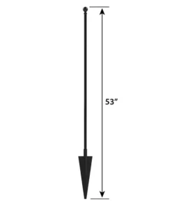 Vigoro Beaumont 53.3 in. x 3 in. x 3 in. Black Steel Fence Post and Stake (5-Pack) -Vigoro sales Store black vigoro garden fencing 860367 5pk 40 1000