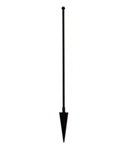 Vigoro Beaumont 53.3 in. x 3 in. x 3 in. Black Steel Fence Post and Stake
