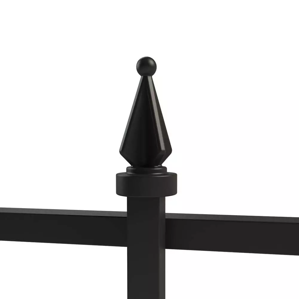 Vigoro Empire 30 in. x 36 in. Black Steel 3-Rail Fence Panel (4-Pack) 7 Vigoro Empire 30 in. x 36 in. Black Steel 3-Rail Fence Panel (4-Pack) - Image 5