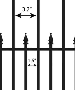 Vigoro Empire 30 in. x 36 in. Black Steel 3-Rail Fence Panel (4-Pack) 19 Vigoro Empire 30 in. x 36 in. Black Steel 3-Rail Fence Panel (4-Pack) -Vigoro sales Store black vigoro garden fencing 860374 4pk a0 1000