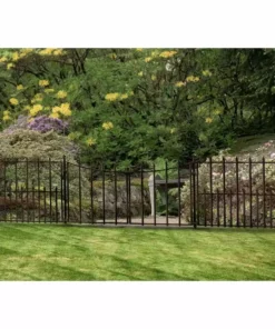 Vigoro Empire/Westbrook 41 in. x 2.3 in. x 2.3 in. Black Steel Fence Post -Vigoro sales Store black vigoro garden fencing 860398 44 1000