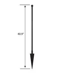 Vigoro Empire/Westbrook 41 in. x 2.3 in. x 2.3 in. Black Steel Fence Post (5-Pack) -Vigoro sales Store black vigoro garden fencing 860398 5pk 40 1000