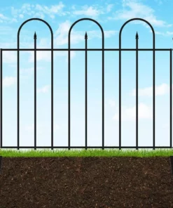 Vigoro Empire/Westbrook 41 in. x 2.3 in. x 2.3 in. Black Steel Fence Post -Vigoro sales Store black vigoro garden fencing 860398 c3 1000