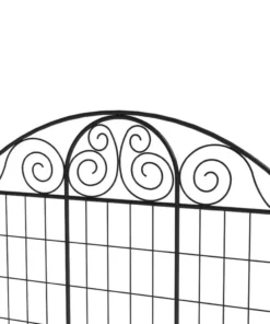 Vigoro Rockdale 43.8 in. Black Steel Fence Panel (3-Pack) -Vigoro sales Store black vigoro garden fencing 860404 1d 1000