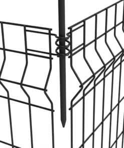 Vigoro 44 in. H x 36 in. W Steel Multi-Purpose No Dig Black Fence Panel -Vigoro sales Store black vigoro garden fencing 860411 1d 1000