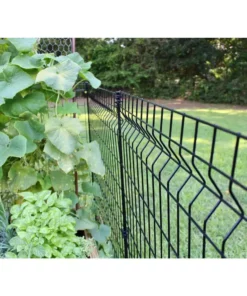 Vigoro 44 in. H x 36 in. W Steel Multi-Purpose No Dig Black Fence Panel -Vigoro sales Store black vigoro garden fencing 860411 1f 1000