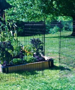 Vigoro 44 in. H x 36 in. W Steel Multi-Purpose No Dig Black Fence Panel -Vigoro sales Store black vigoro garden fencing 860411 31 1000