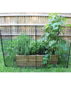 Vigoro 44 in. H x 36 in. W Steel Multi-Purpose No Dig Black Fence Panel -Vigoro sales Store black vigoro garden fencing 860411 44 1000