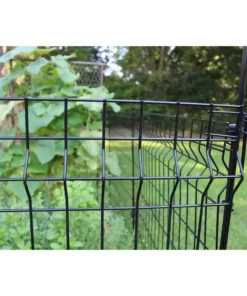 Vigoro 44 in. H x 36 in. W Steel Multi-Purpose No Dig Black Fence Panel -Vigoro sales Store black vigoro garden fencing 860411 4f 1000