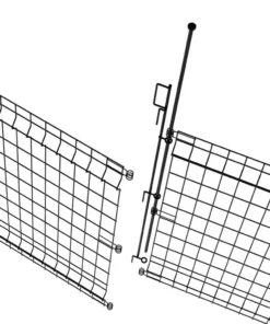 Vigoro 44 in. H x 36 in. W Steel Multi-Purpose No Dig Black Fence Panel (6-Pack) -Vigoro sales Store black vigoro garden fencing 860411 6pk a0 1000