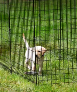 Vigoro 44 in. H x 36 in. W Steel Multi-Purpose No Dig Black Fence Panel (6-Pack) -Vigoro sales Store black vigoro garden fencing 860411 6pk c3 1000