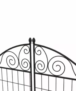 Vigoro Rockdale 41.9 in. Black Steel Fence Gate -Vigoro sales Store black vigoro garden fencing 860442 a0 1000
