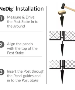 Vigoro 37.3 in. H x 51 in. W Steel Diamond Mesh Garden Fence Panel 19 Vigoro 37.3 in. H x 51 in. W Steel Diamond Mesh Garden Fence Panel -Vigoro sales Store black vigoro garden fencing 860640 1d 1000