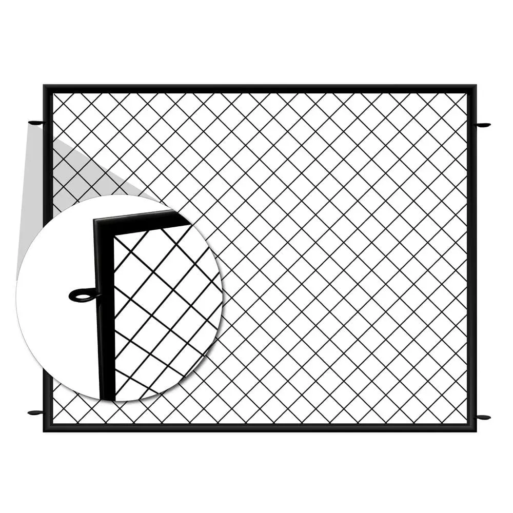 Vigoro 37.3 in. H x 51 in. W Steel Diamond Mesh Garden Fence Panel 5 Vigoro 37.3 in. H x 51 in. W Steel Diamond Mesh Garden Fence Panel - Image 3