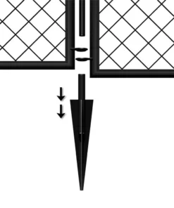 Vigoro 37.3 in. H x 51 in. W Steel Diamond Mesh Garden Fence Panel 23 Vigoro 37.3 in. H x 51 in. W Steel Diamond Mesh Garden Fence Panel -Vigoro sales Store black vigoro garden fencing 860640 4f 1000