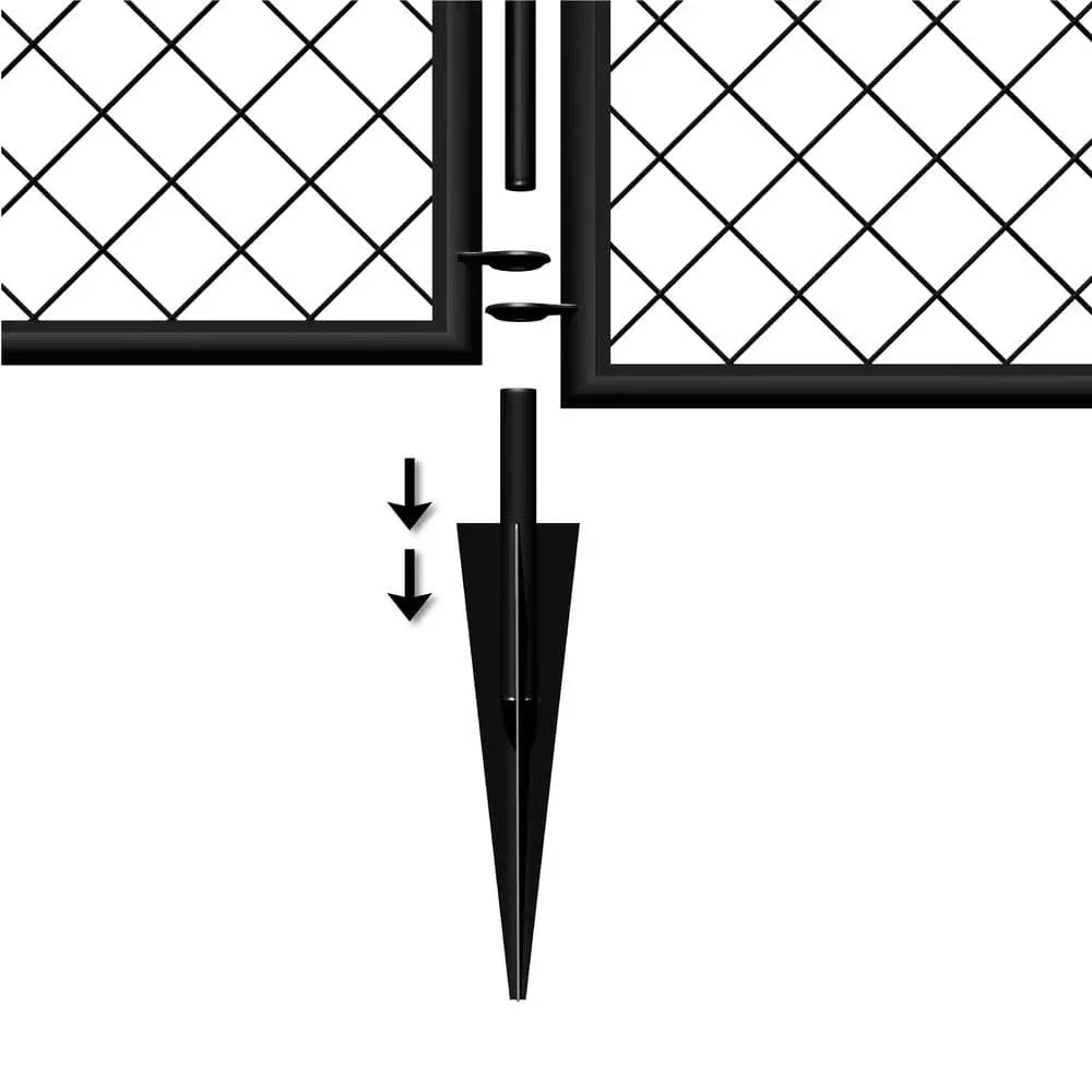 Vigoro 37.3 in. H x 51 in. W Steel Diamond Mesh Garden Fence Panel 11 Vigoro 37.3 in. H x 51 in. W Steel Diamond Mesh Garden Fence Panel - Image 9