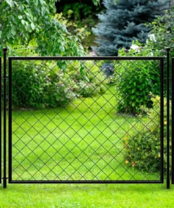 Vigoro 37.3 in. H x 51 in. W Steel Diamond Mesh Garden Fence Panel 27 Vigoro 37.3 in. H x 51 in. W Steel Diamond Mesh Garden Fence Panel -Vigoro sales Store black vigoro garden fencing 860640 76 1000