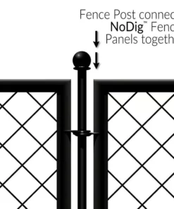 Vigoro 37.3 in. H x 51 in. W Steel Diamond Mesh Garden Fence Panel 22 Vigoro 37.3 in. H x 51 in. W Steel Diamond Mesh Garden Fence Panel -Vigoro sales Store black vigoro garden fencing 860640 c3 1000