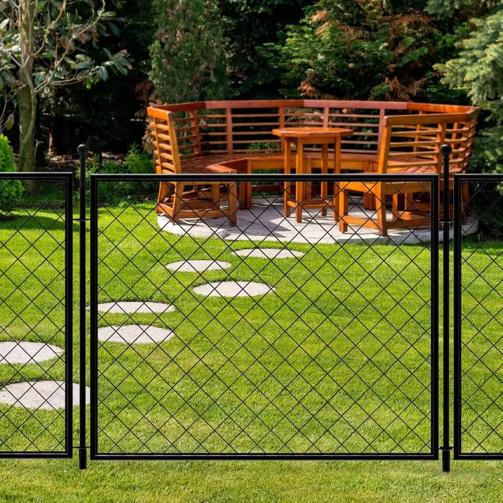 Vigoro 37.3 in. H x 51 in. W Steel Diamond Mesh Garden Fence Panel 14 Vigoro 37.3 in. H x 51 in. W Steel Diamond Mesh Garden Fence Panel - Image 12