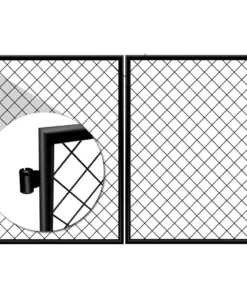 Vigoro 37.3 in. H x 50.2 in. W Steel Diamond Mesh Garden Fence Gate 23 Vigoro 37.3 in. H x 50.2 in. W Steel Diamond Mesh Garden Fence Gate -Vigoro sales Store black vigoro garden fencing 860657 31 1000