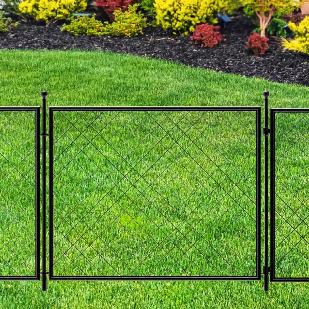 Vigoro 37.3 in. H x 50.2 in. W Steel Diamond Mesh Garden Fence Gate 11 Vigoro 37.3 in. H x 50.2 in. W Steel Diamond Mesh Garden Fence Gate - Image 9