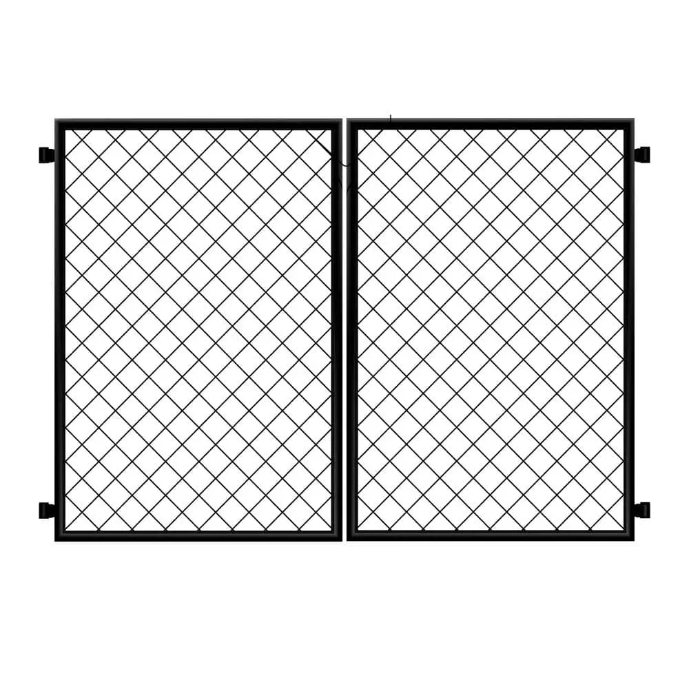 Vigoro 37.3 in. H x 50.2 in. W Steel Diamond Mesh Garden Fence Gate 3 Vigoro 37.3 in. H x 50.2 in. W Steel Diamond Mesh Garden Fence Gate