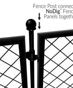 Vigoro 37.3 in. H x 50.2 in. W Steel Diamond Mesh Garden Fence Gate 17 Vigoro 37.3 in. H x 50.2 in. W Steel Diamond Mesh Garden Fence Gate -Vigoro sales Store black vigoro garden fencing 860657 77 1000