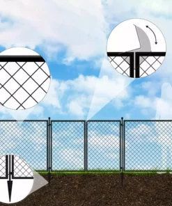 Vigoro 37.3 in. H x 50.2 in. W Steel Diamond Mesh Garden Fence Gate 15 Vigoro 37.3 in. H x 50.2 in. W Steel Diamond Mesh Garden Fence Gate -Vigoro sales Store black vigoro garden fencing 860657 a0 1000