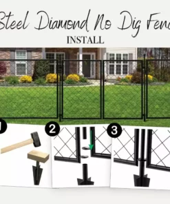 Vigoro 37.3 in. H x 50.2 in. W Steel Diamond Mesh Garden Fence Gate 22 Vigoro 37.3 in. H x 50.2 in. W Steel Diamond Mesh Garden Fence Gate -Vigoro sales Store black vigoro garden fencing 860657 fa 1000