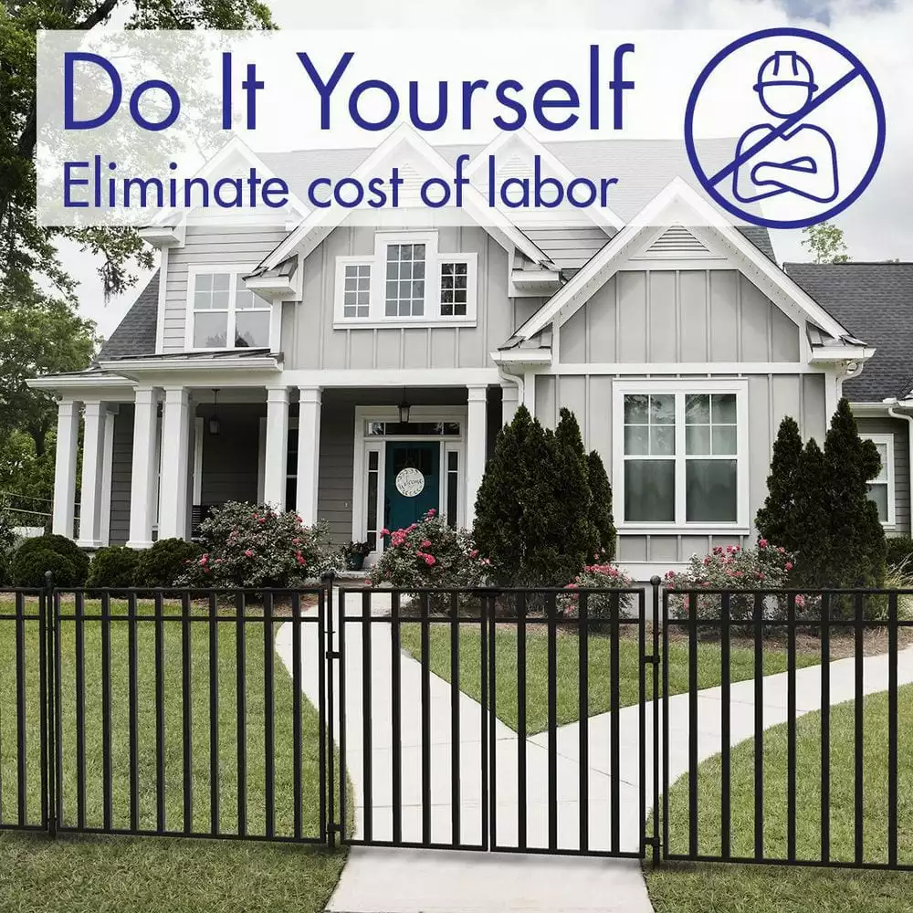 Vigoro 37.2 in. H x 42.87 in. W Steel 3-Rail Garden Fence Panel 12 Vigoro 37.2 in. H x 42.87 in. W Steel 3-Rail Garden Fence Panel - Image 10