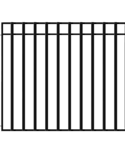 Vigoro 37.2 in. H x 42.87 in. W Steel 3-Rail Garden Fence Panel