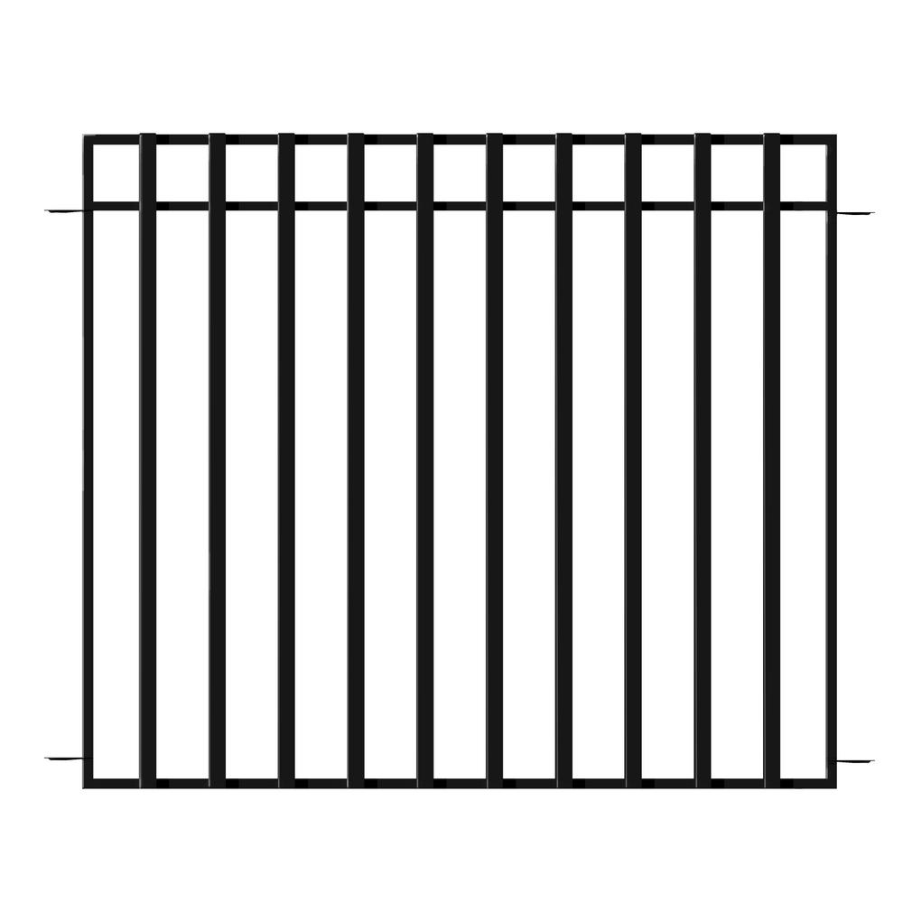 Vigoro 37.2 in. H x 42.87 in. W Steel 3-Rail Garden Fence Panel 3 Vigoro 37.2 in. H x 42.87 in. W Steel 3-Rail Garden Fence Panel